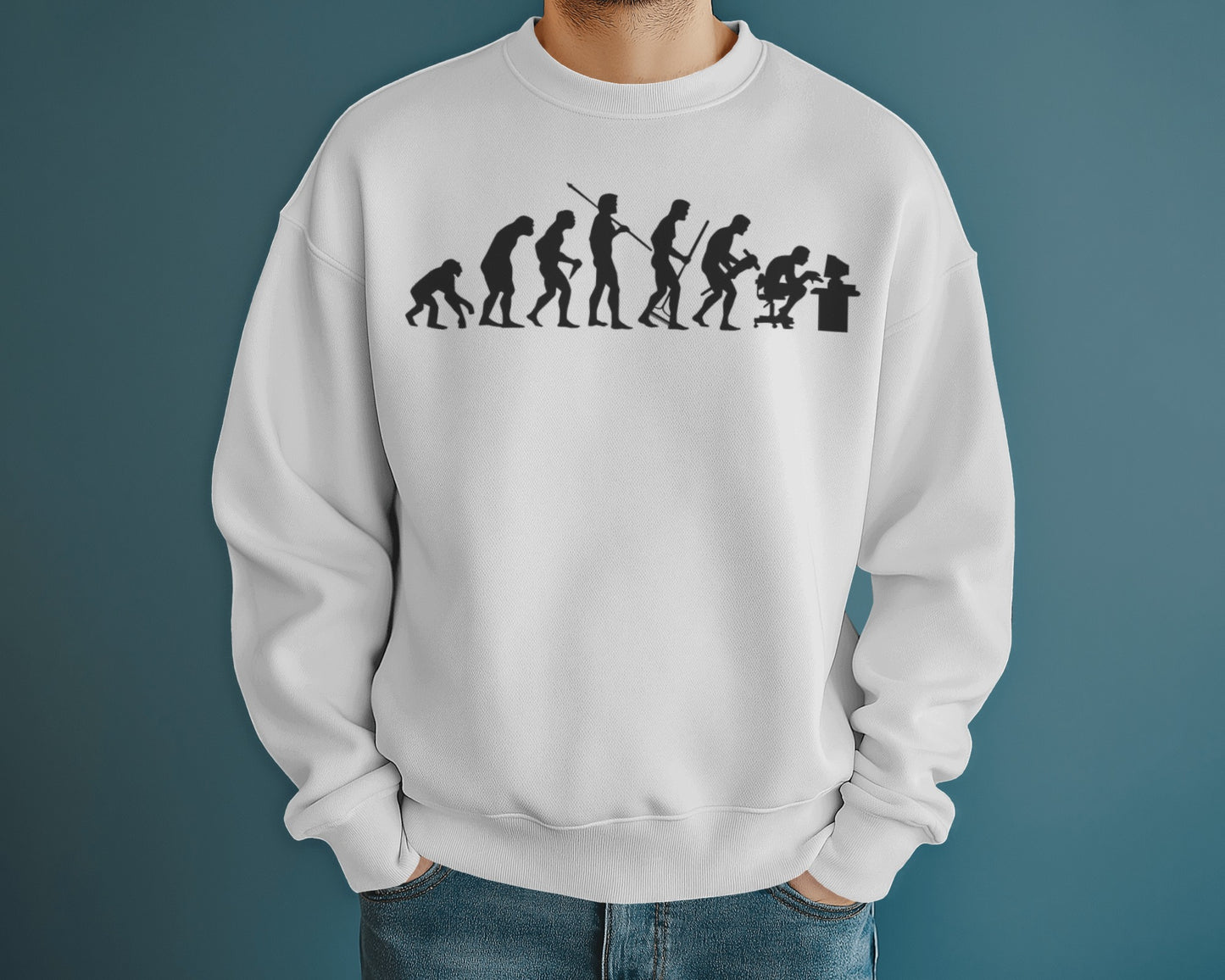 The Evolution of Man – From Ape to Algorithm Sweatshirt