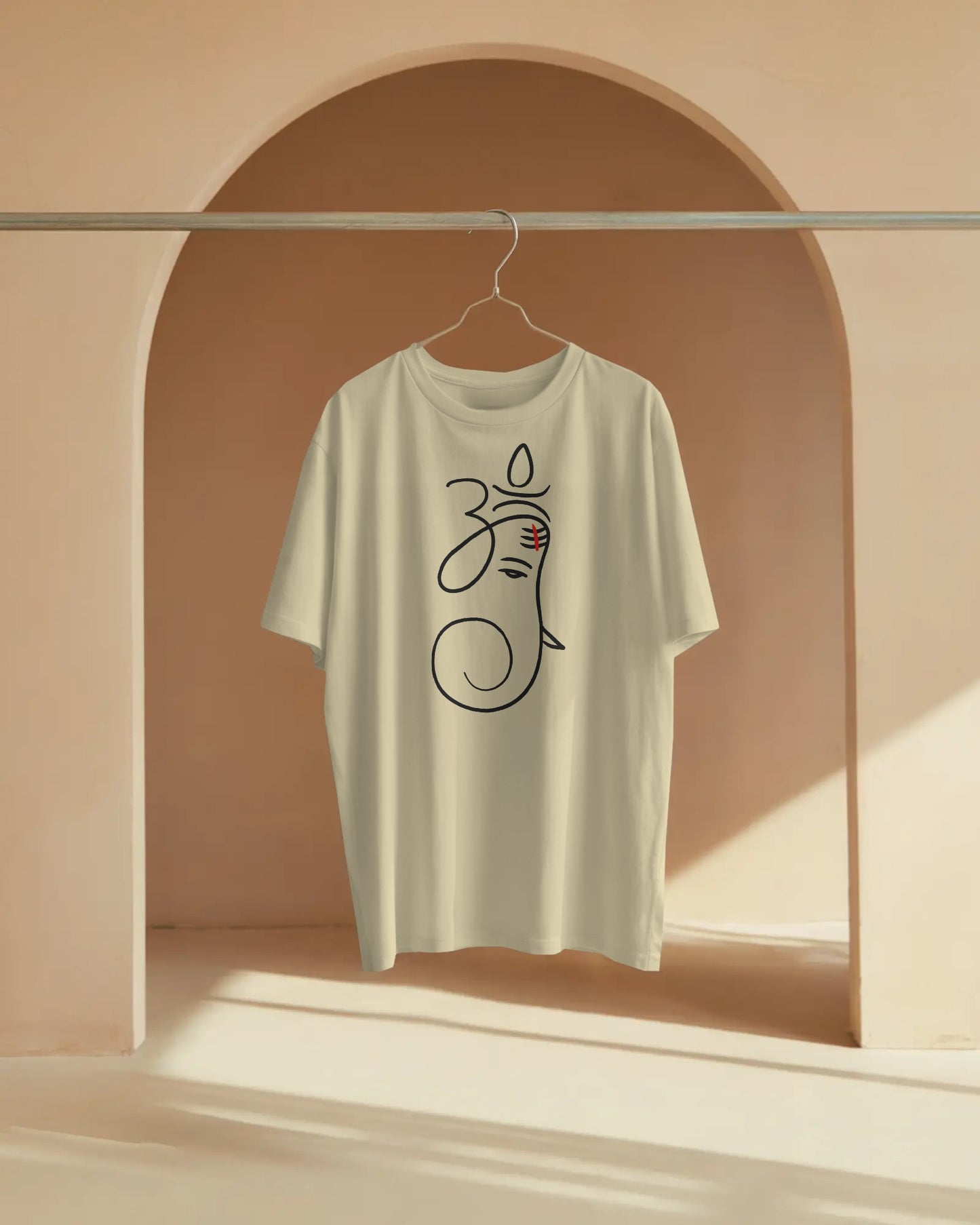 Ganesh Outline T-Shirt | Modern Spiritual Art Tee