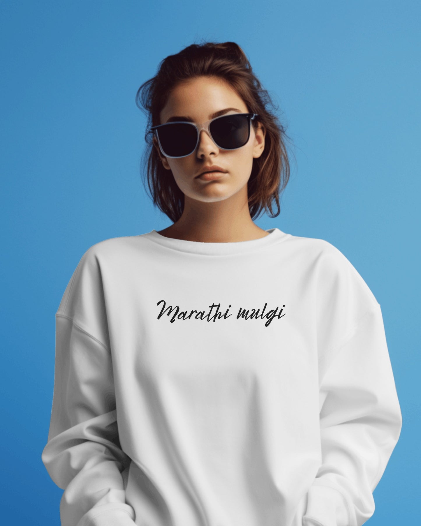 Marathi Mulgi Sweatshirt – Bold & Minimalist Design | Premium Comfort for Modern Desi Women