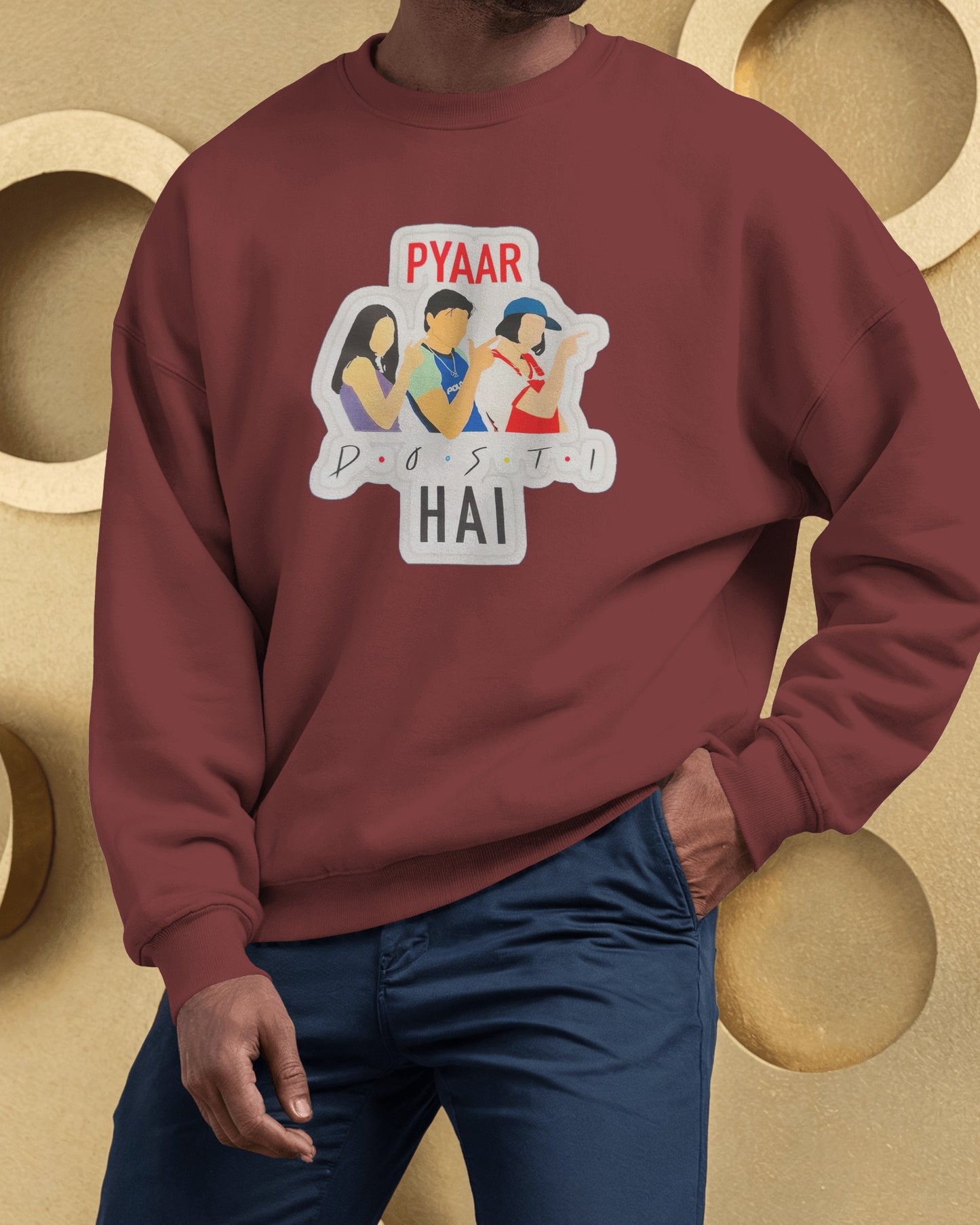 Pyar Dosti Hai – The Ultimate Bollywood Sweatshirt for Movie Lovers!