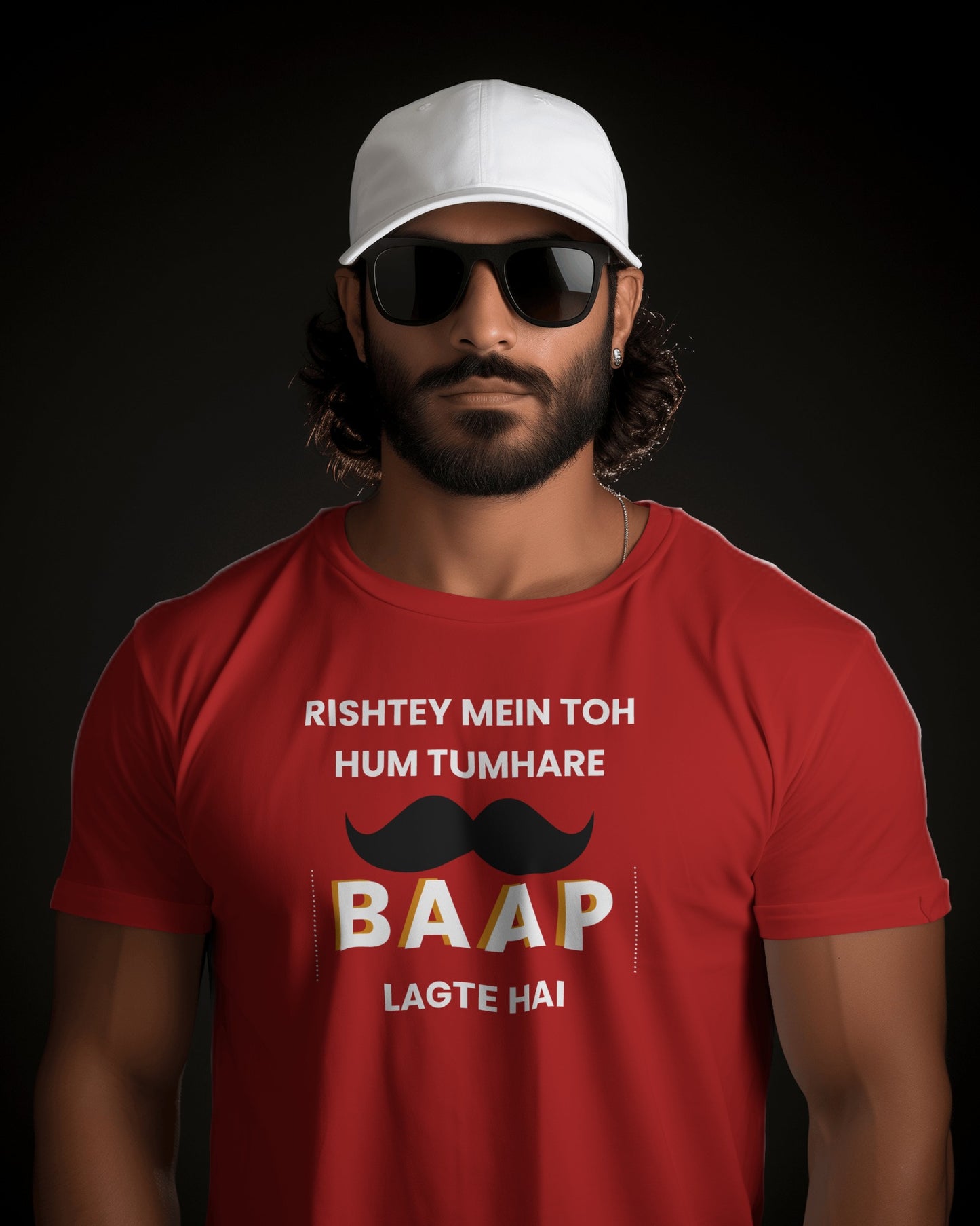 Rishtey Mein Toh Hum Tumhare Baap Lagte Hain- Retro Bollywood Tshirt - Unique Fathers Day Gift